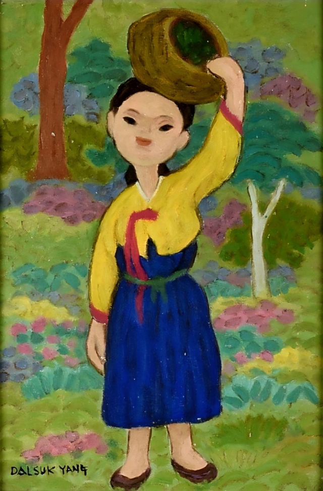 ‘목동과 낙원을 그린 거제 화가, 양달석 특별전’에서 전시 중인 작품. 해조음미술관 제공