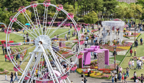 [포토뉴스] ‘꽃동산’ 펼쳐진 부산시민공원
