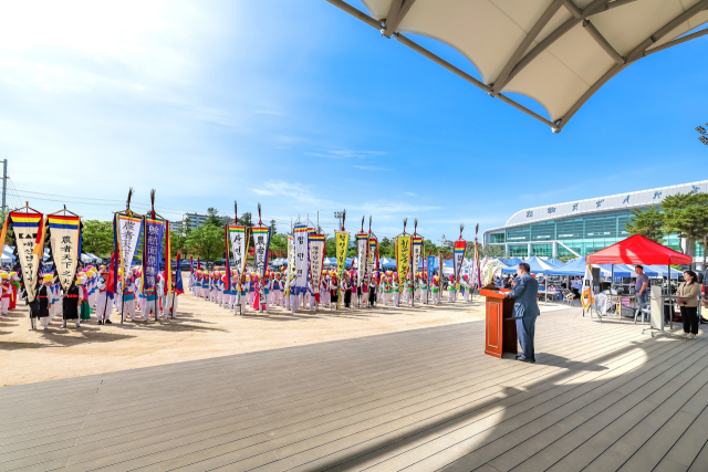 지난해 ‘함안군민의 날’ 읍면 농악경연대회 모습. 함안군 제공