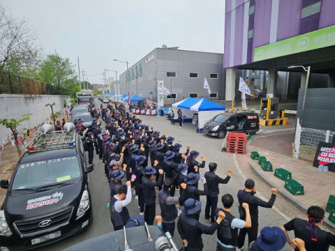 화물연대 진천물류센터서 집회 확대 “끝까지 투쟁”