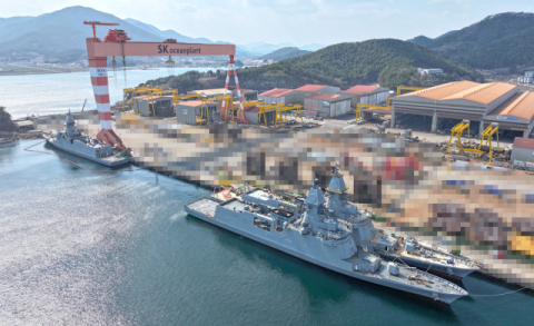 SK오션플랜트, 3600t급 차세 호위함 ‘제주함’ 진수