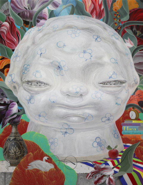 하행은, My Table-Light, acrylic on linen, 2026. 우마린 갤러리 제공