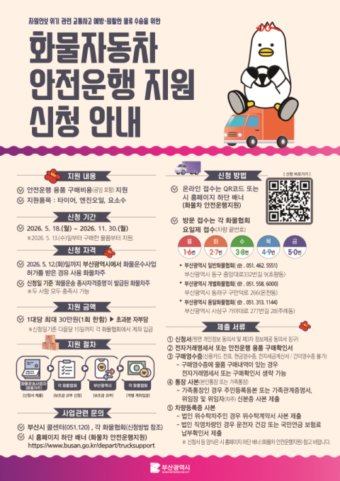 부산시, 화물차·마을버스 최대 30만 원 지원