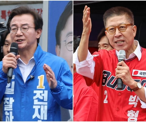 전재수 “해양수도 완성” vs 박형준 “이재명 폭주 저지”