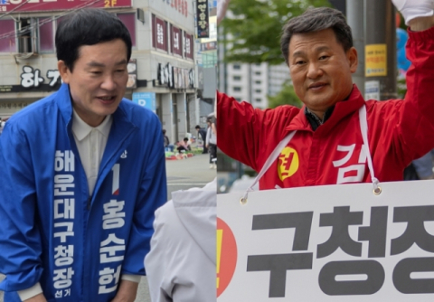 홍순헌 50.4% 김성수 43.1%…해운대구청장 접전