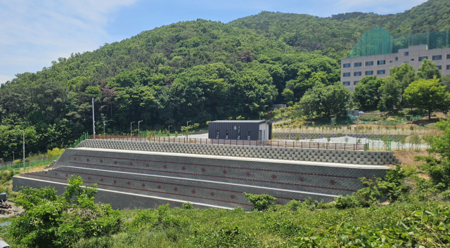 다음달 초 준공 예정인 평산 고지 배수지 전경. 양산시 제공